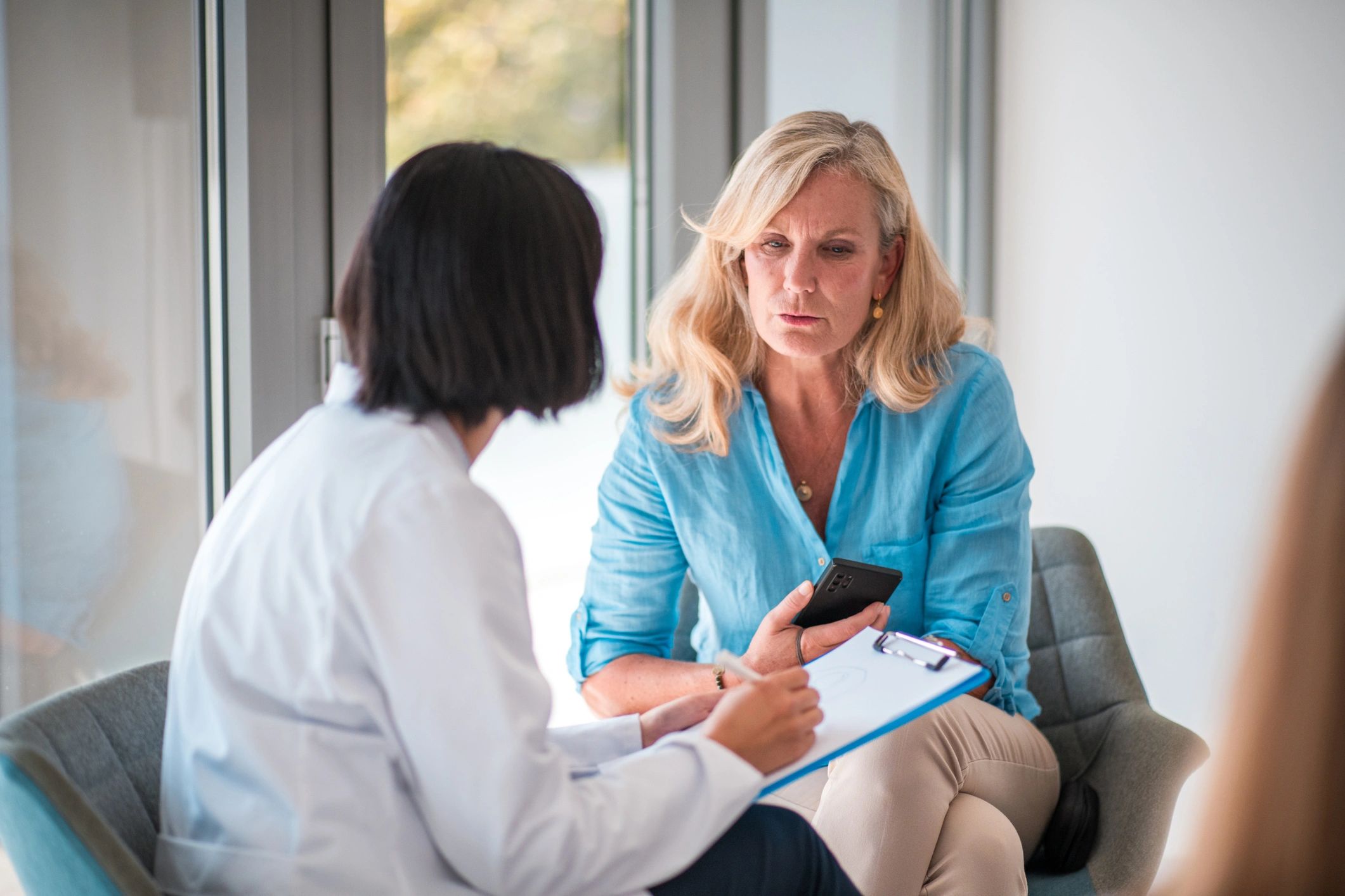 Doctor consulting with a patient in a medical office
