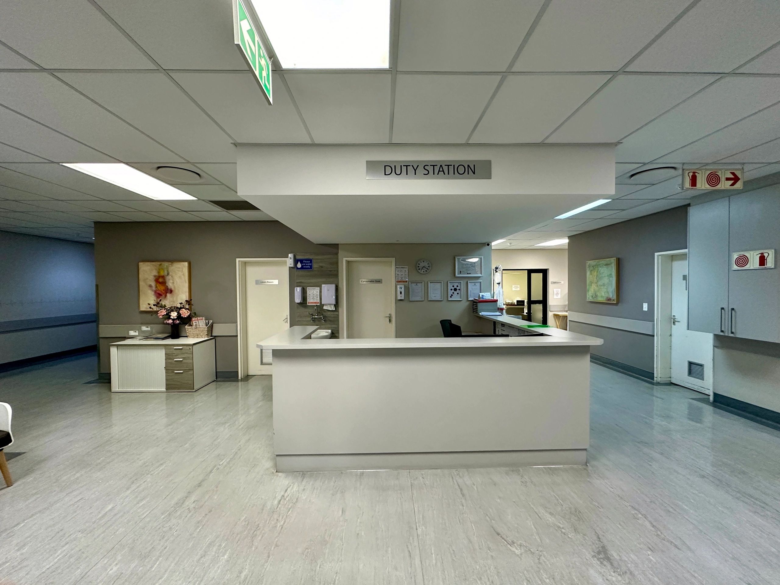 Modern medical clinic reception area