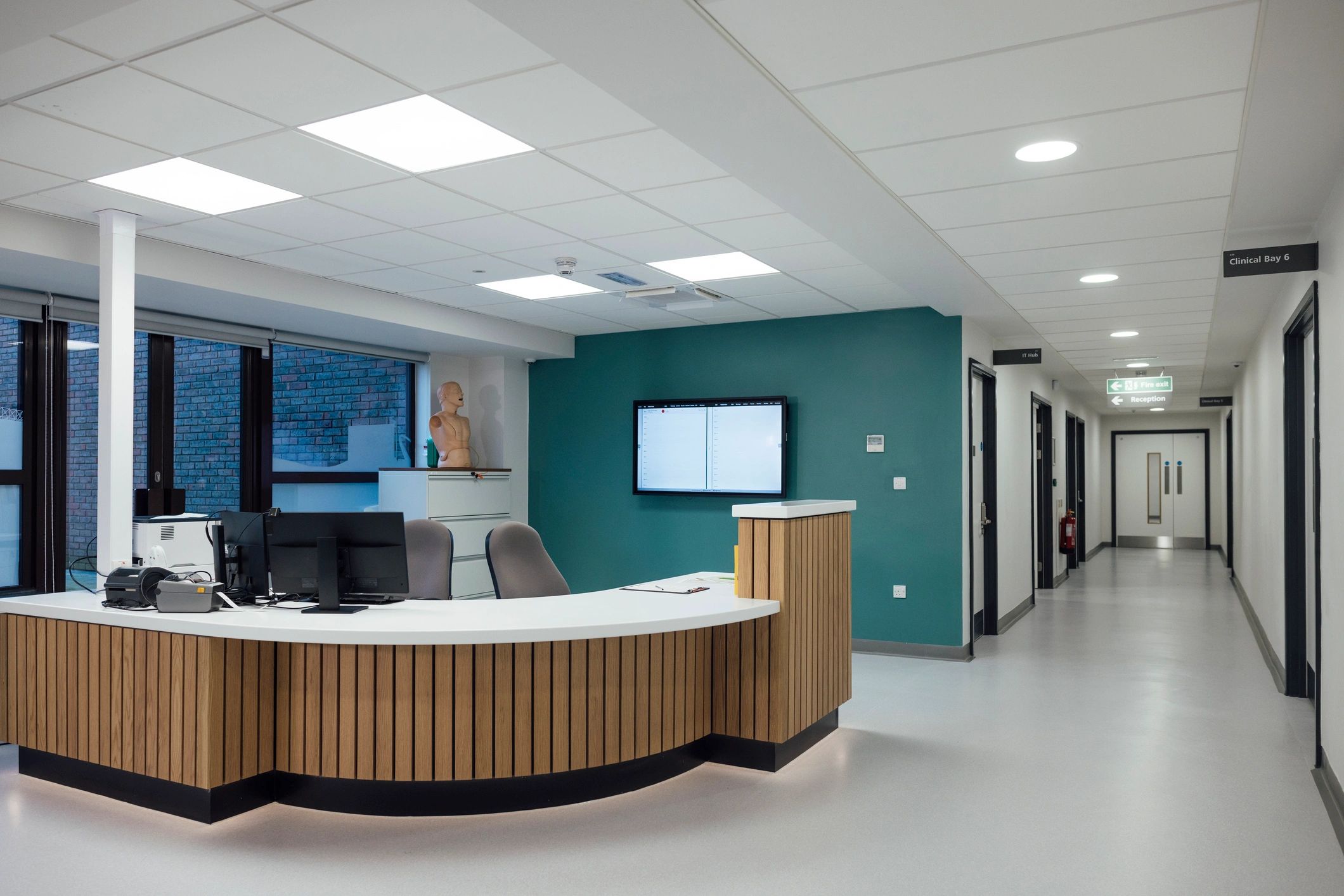 Clinic reception area representing patient resources