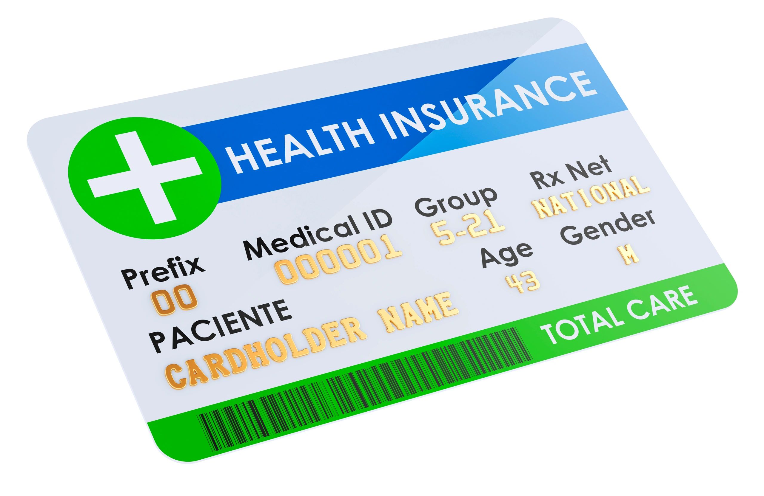 Health insurance card concept image